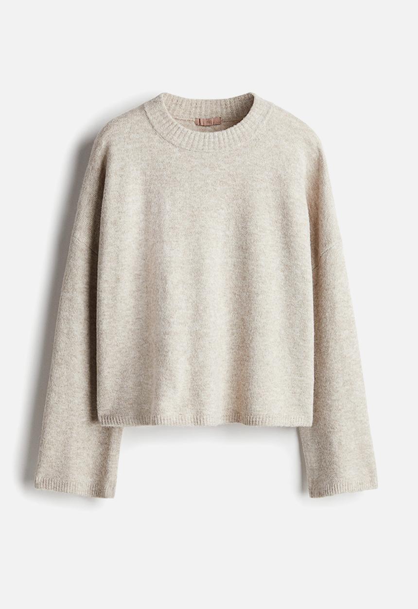 H&M - Fine-knit jumper - light beige marl