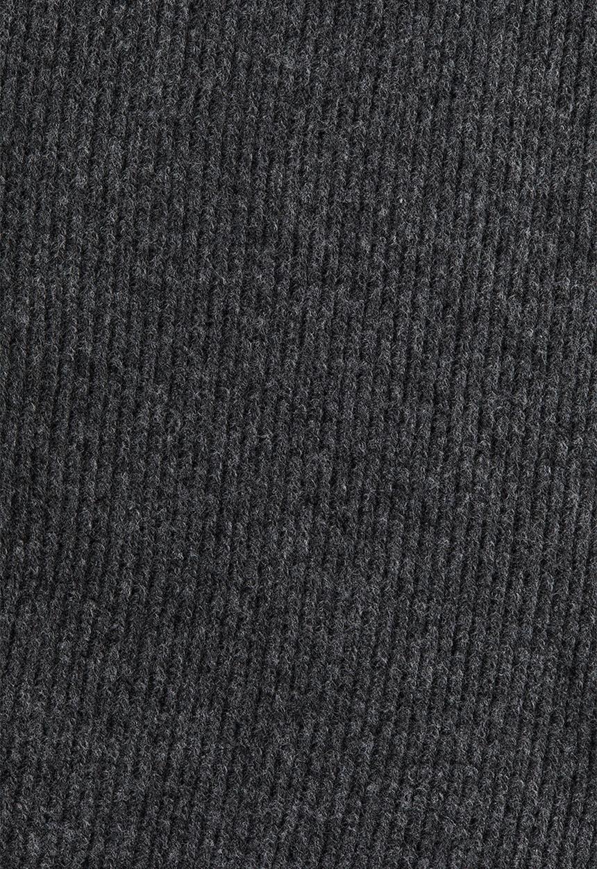 H&M - Rib-knit turtleneck dress - dark grey marl 