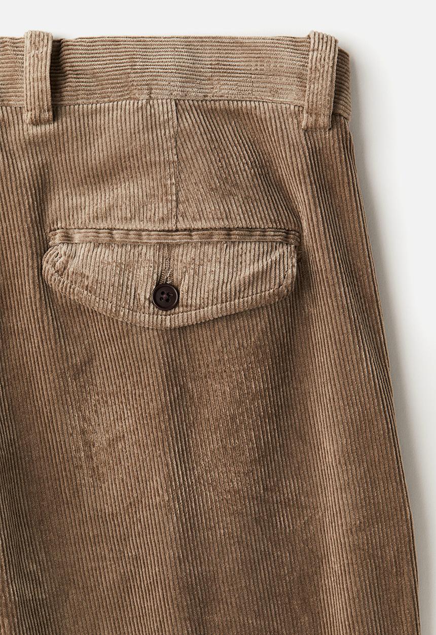 H&M - Regular fit corduroy trousers - dark beige
