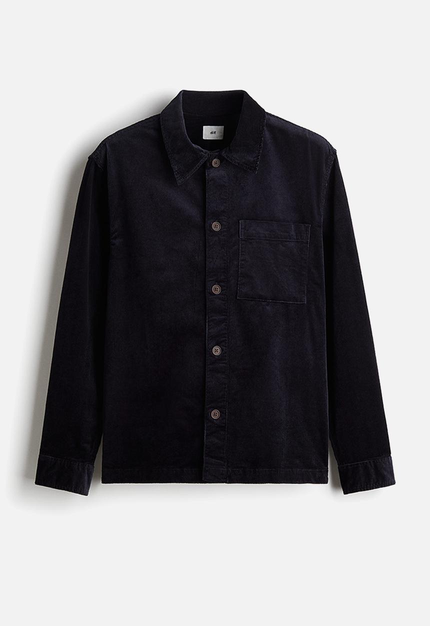 H&M - Regular fit corduroy overshirt - blue
