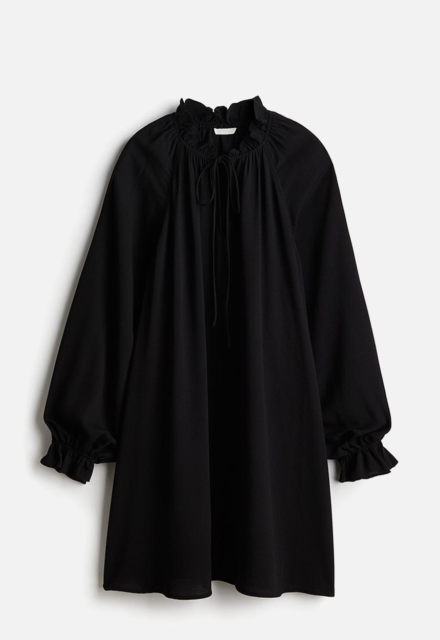 H&M - Frilled-collar dress - black