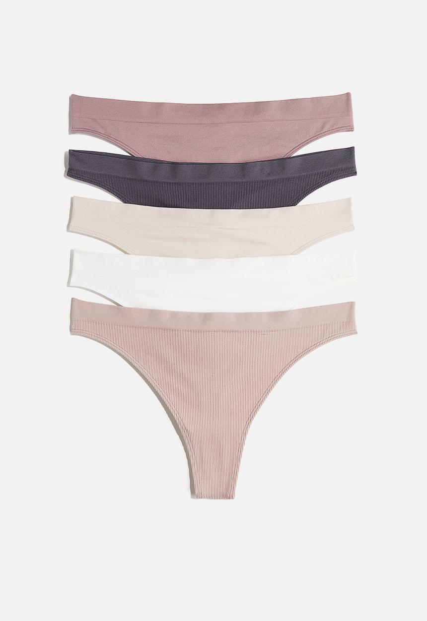 H&M - 5 Pack seamless thong briefs - multi