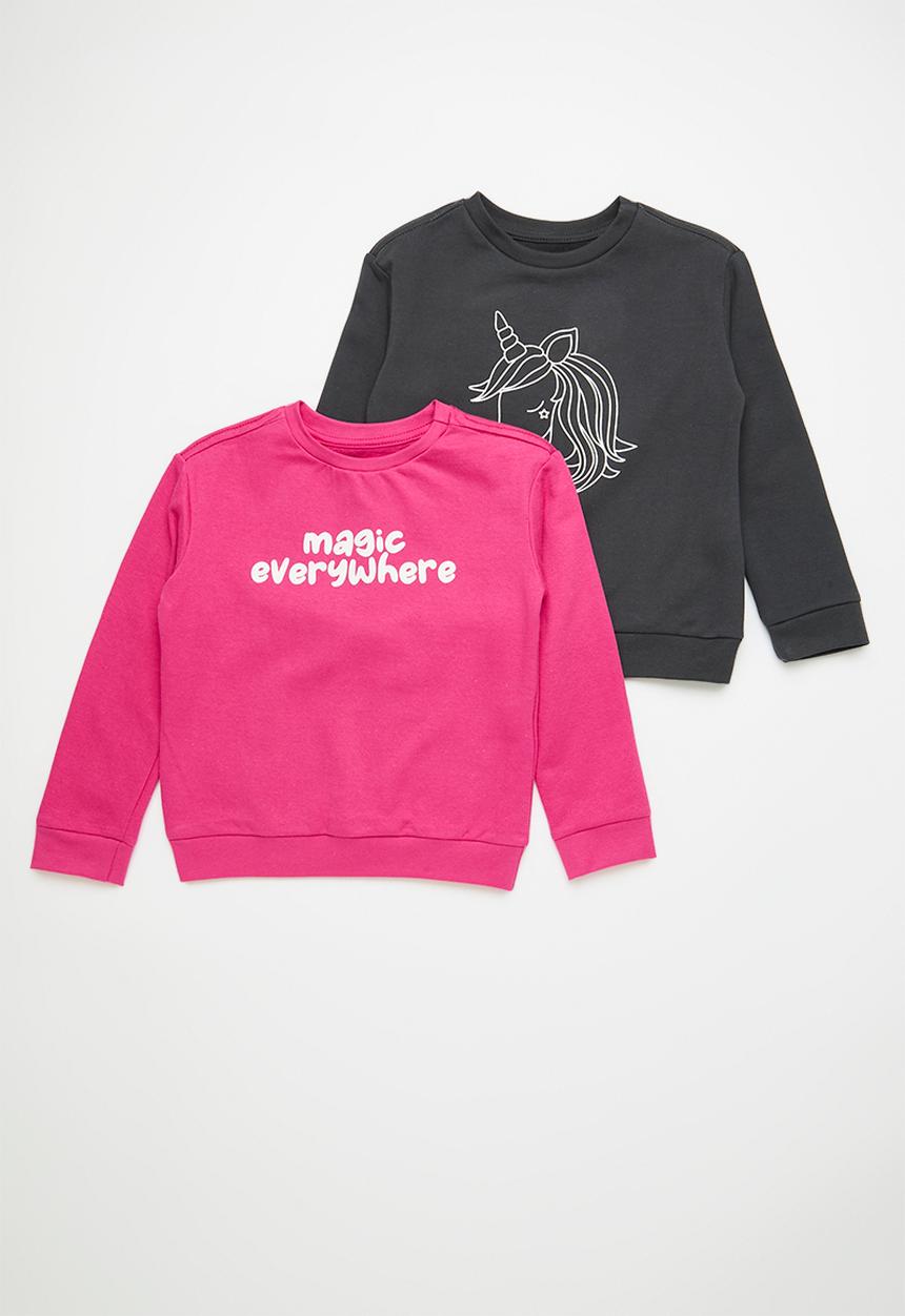 Pop Candy - 2 Pack sweatshirt - charcoal & cerise