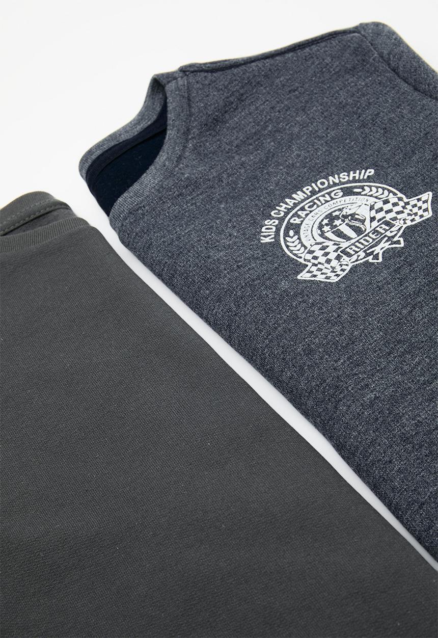 Pop Candy - 2 Pack sweatshirt - navy mel & charcoal