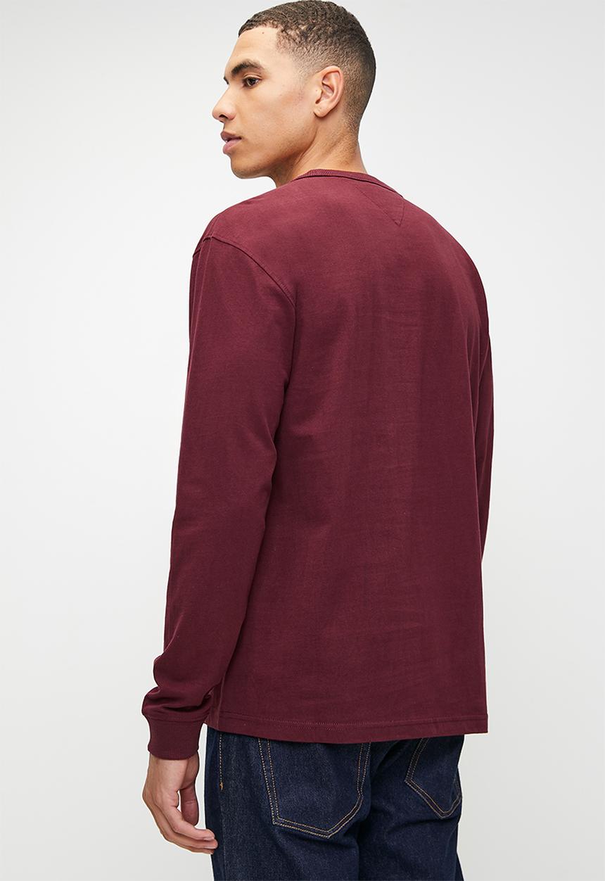 Tommy Hilfiger - Tjm Reg Badge Long sleeve Tee - Deep Rouge
