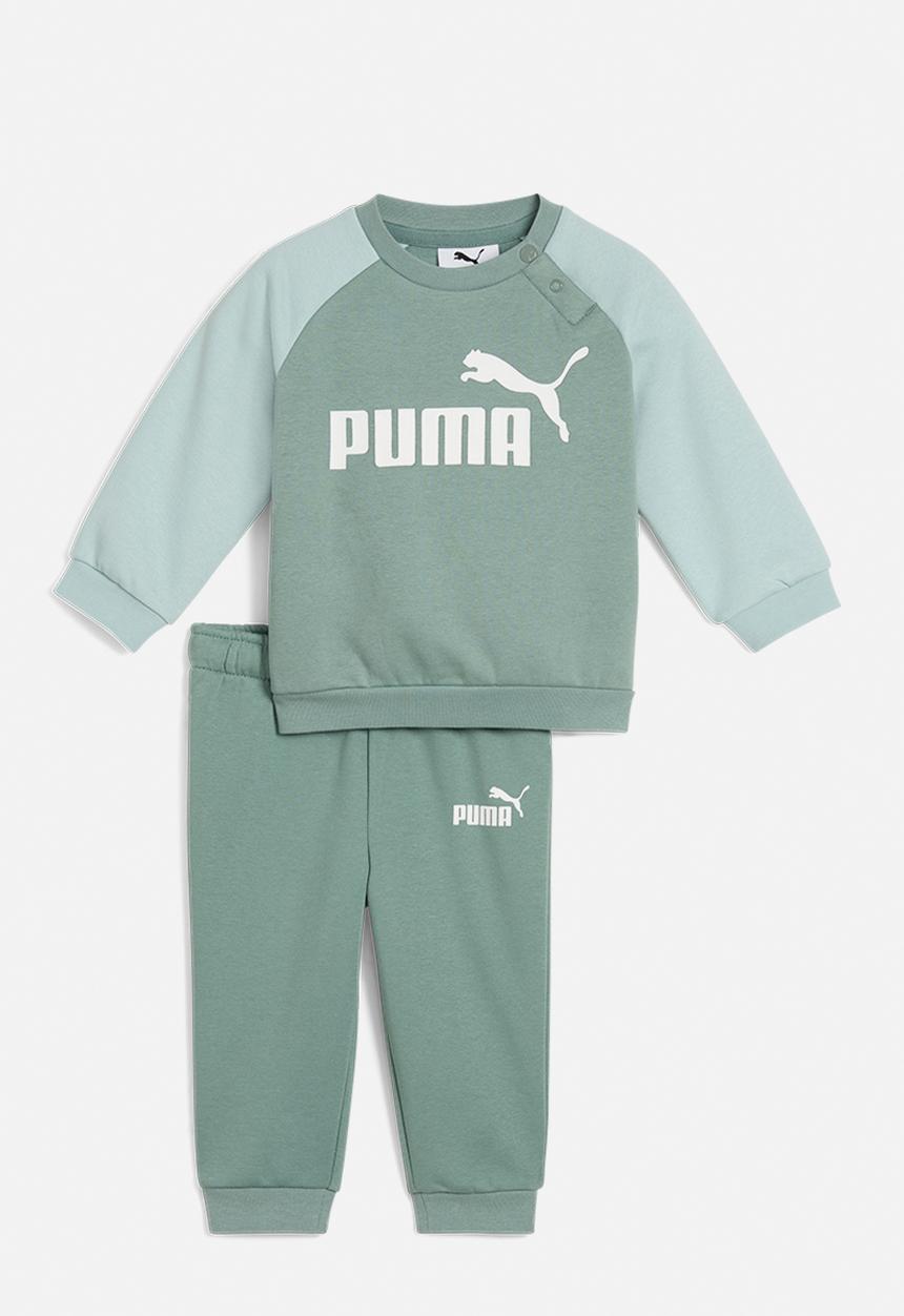 PUMA - Minicats ess raglan crew set fl inf - green moon