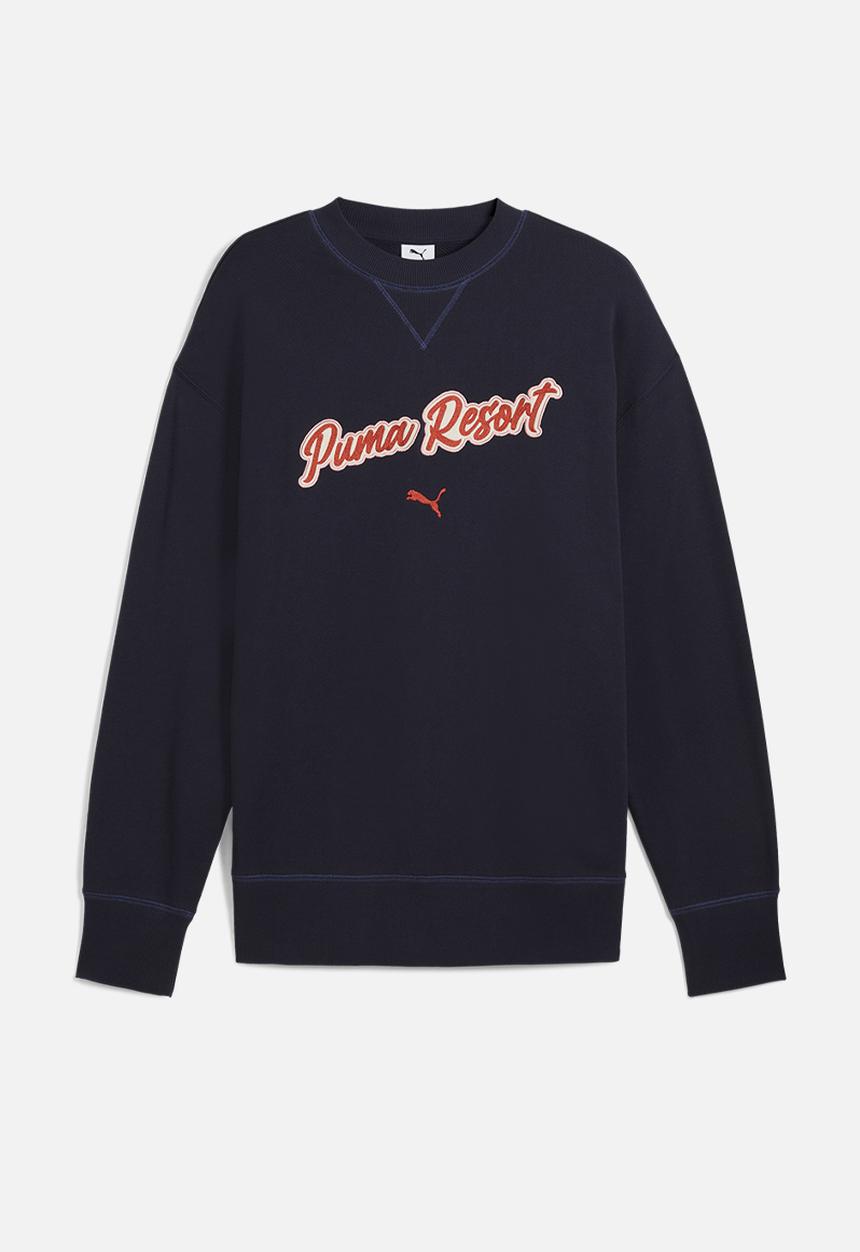 PUMA - Premium ess Relaxed Graphic Crew TR - New Navy