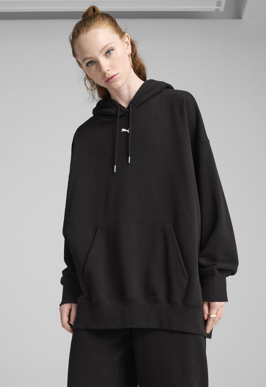 PUMA - Wardrobe Ess Over-Oversized Hoodie Tr - Puma Black
