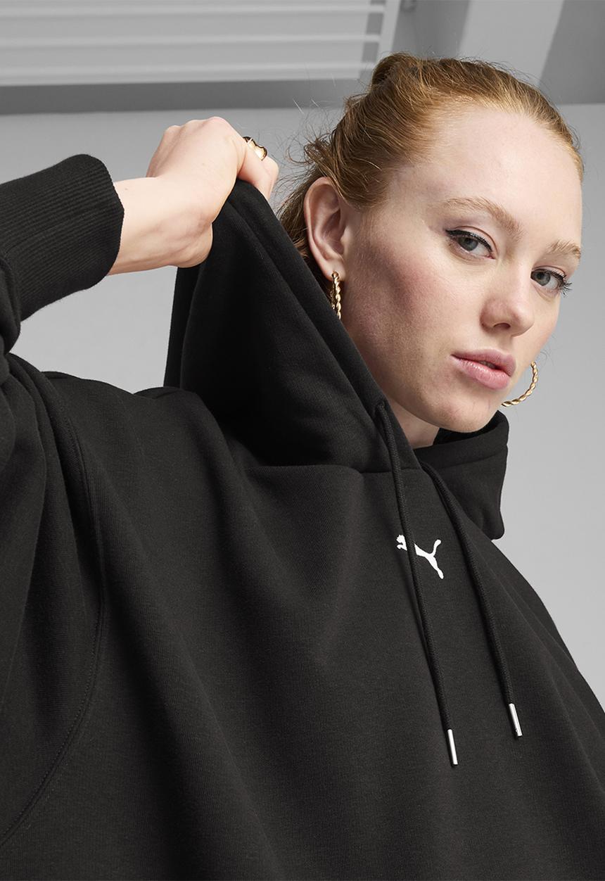 PUMA - Wardrobe Ess Over-Oversized Hoodie Tr - Puma Black