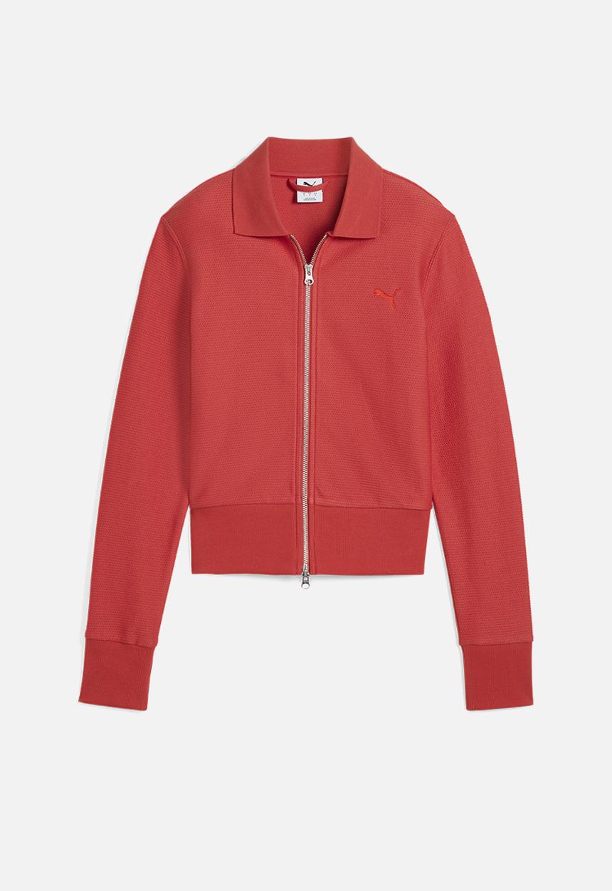 PUMA - Premium Ess Knitted Cardigan - Red Fire