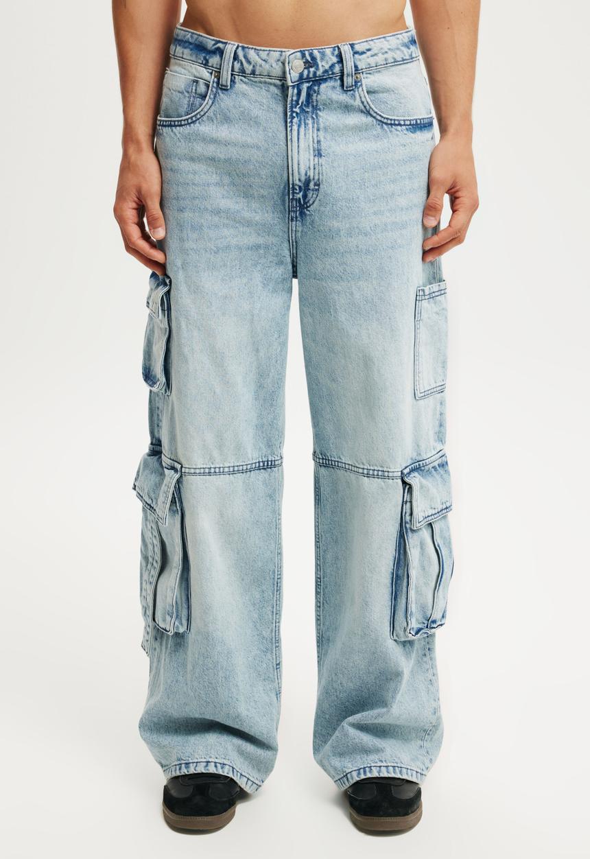 Cotton On - Super Baggy Jean - Cargo Starlite Blue