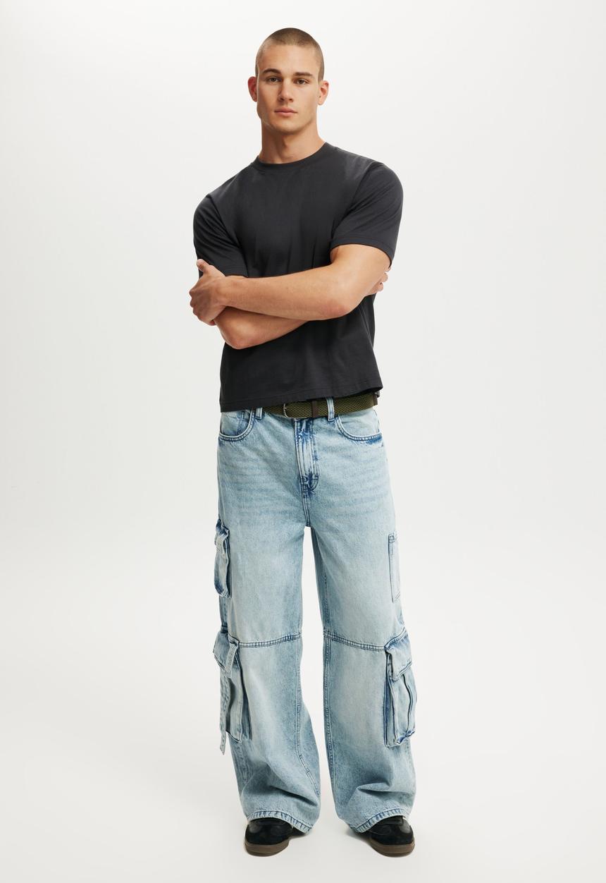 Cotton On - Super Baggy Jean - Cargo Starlite Blue