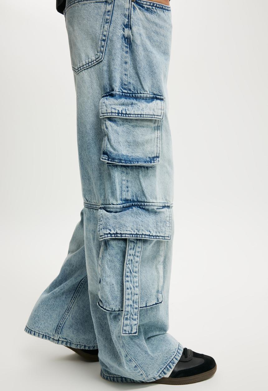 Cotton On - Super Baggy Jean - Cargo Starlite Blue