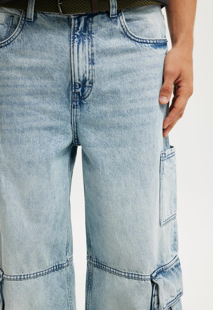 Cotton On - Super Baggy Jean - Cargo Starlite Blue