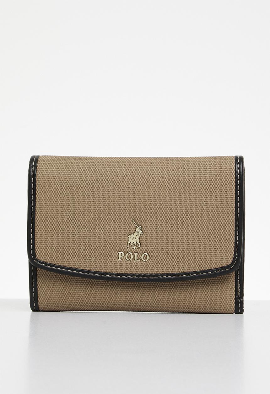 POLO - Sahara compact trifold purse - neutral & black