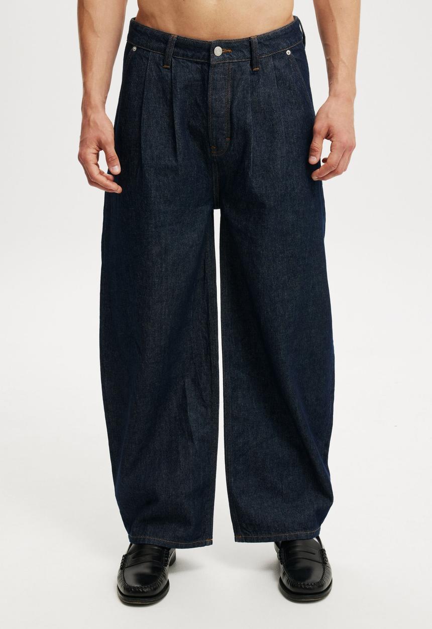 Cotton On - Baggy Balloon Jean - Pleat Shutter Blue