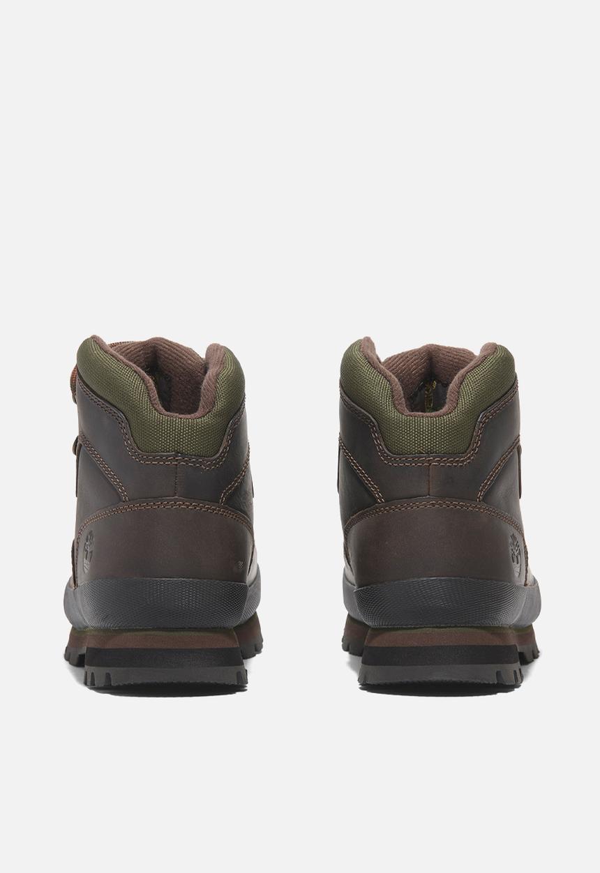 Timberland - Euro hiker mid lace up boot -  brown leather