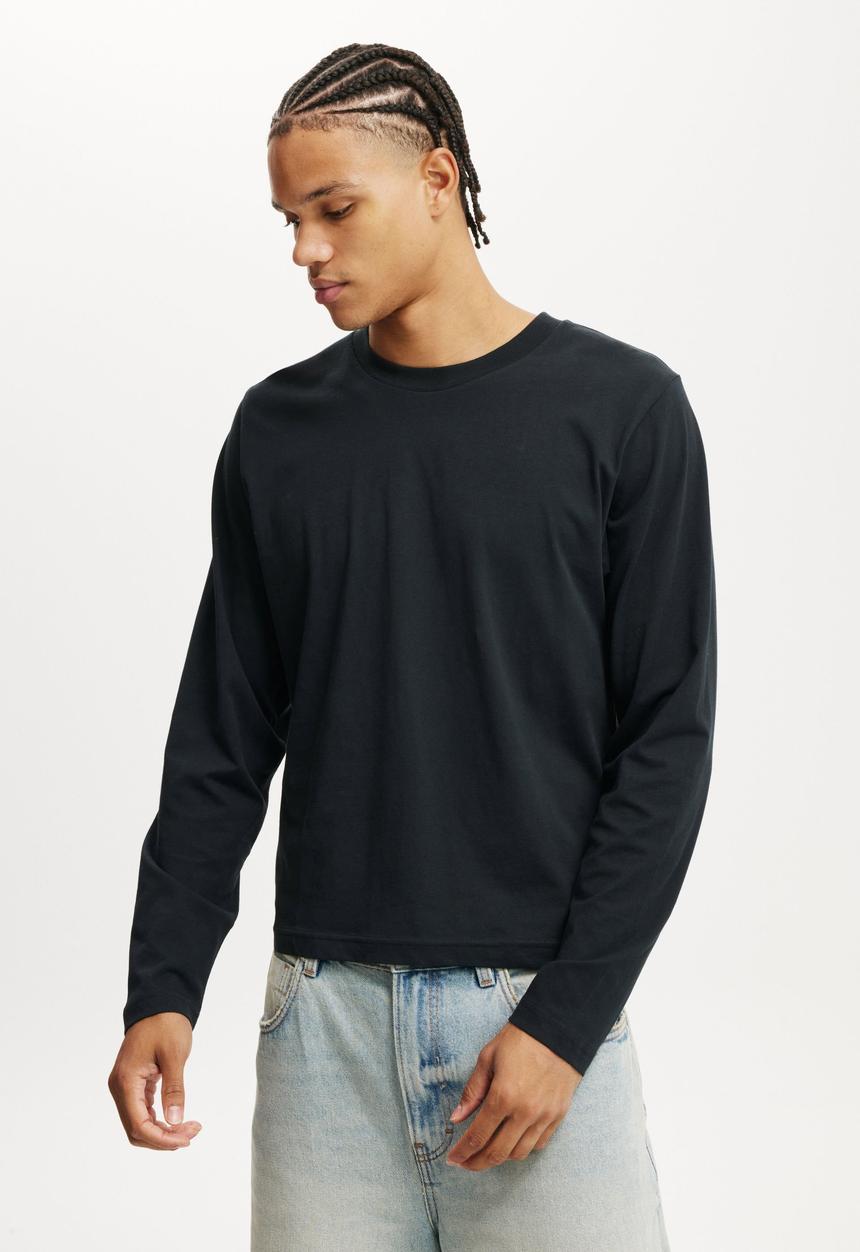 Cropped Fit Long Sleeve t-shirt - Black