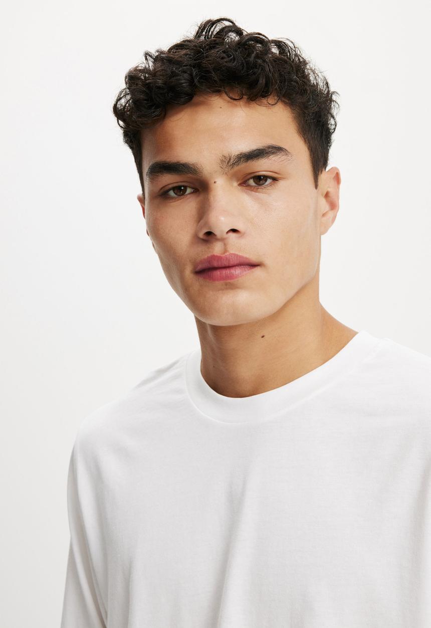 Cotton On - Cropped Fit Long Sleeve T-shirt - White