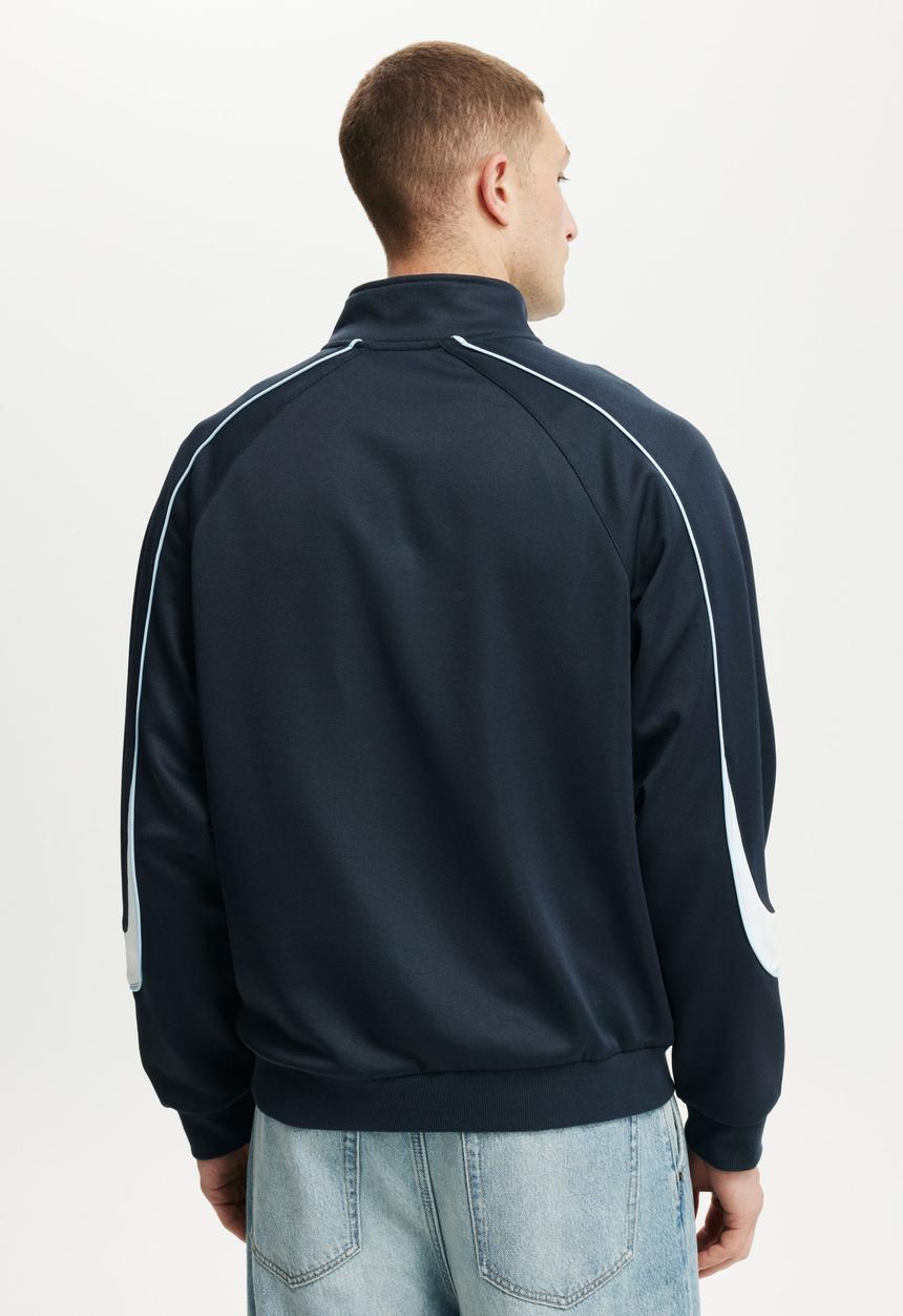 Cotton On - Relaxed Tricot Track Jacket - True Navy/Cerulean