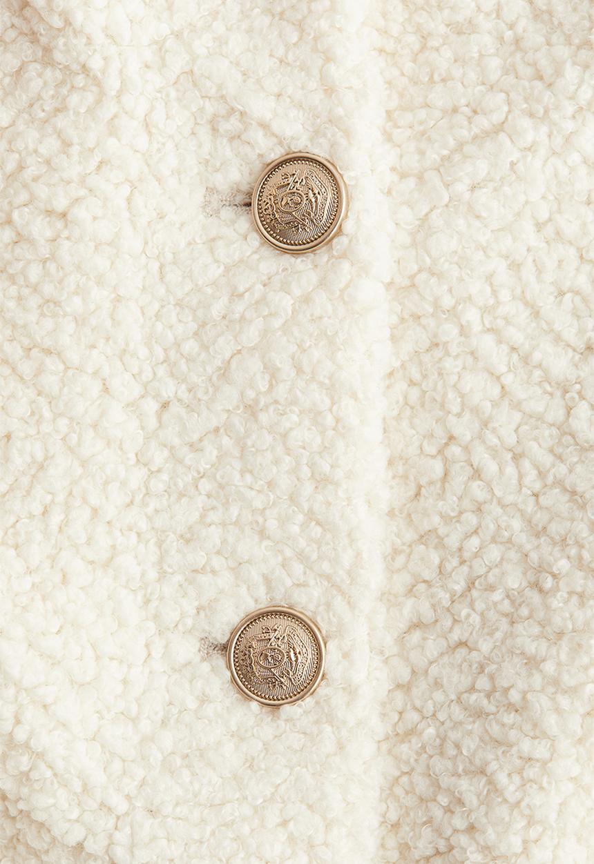 H&M - Teddy cardigan - white