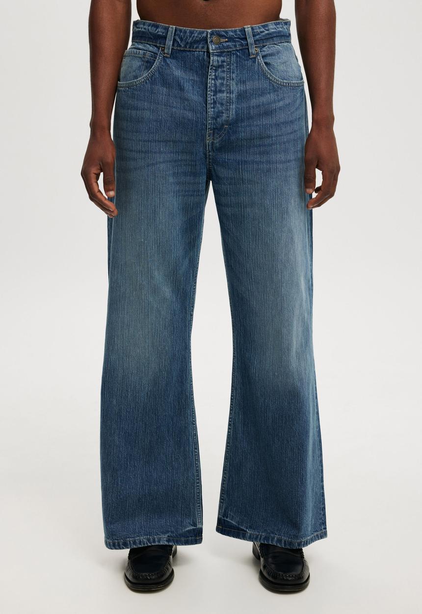Cotton On - Baggy bootcut jean - muse blue