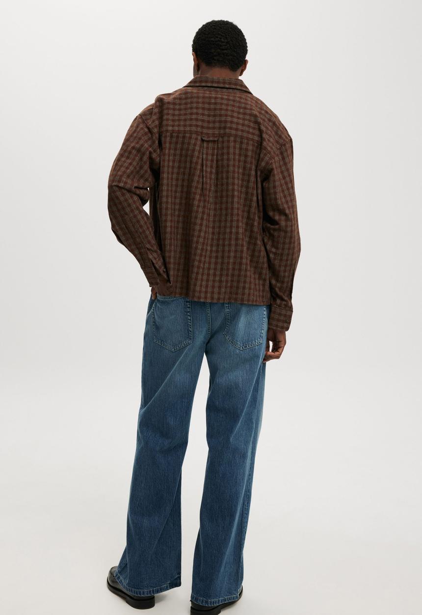 Cotton On - Baggy bootcut jean - muse blue