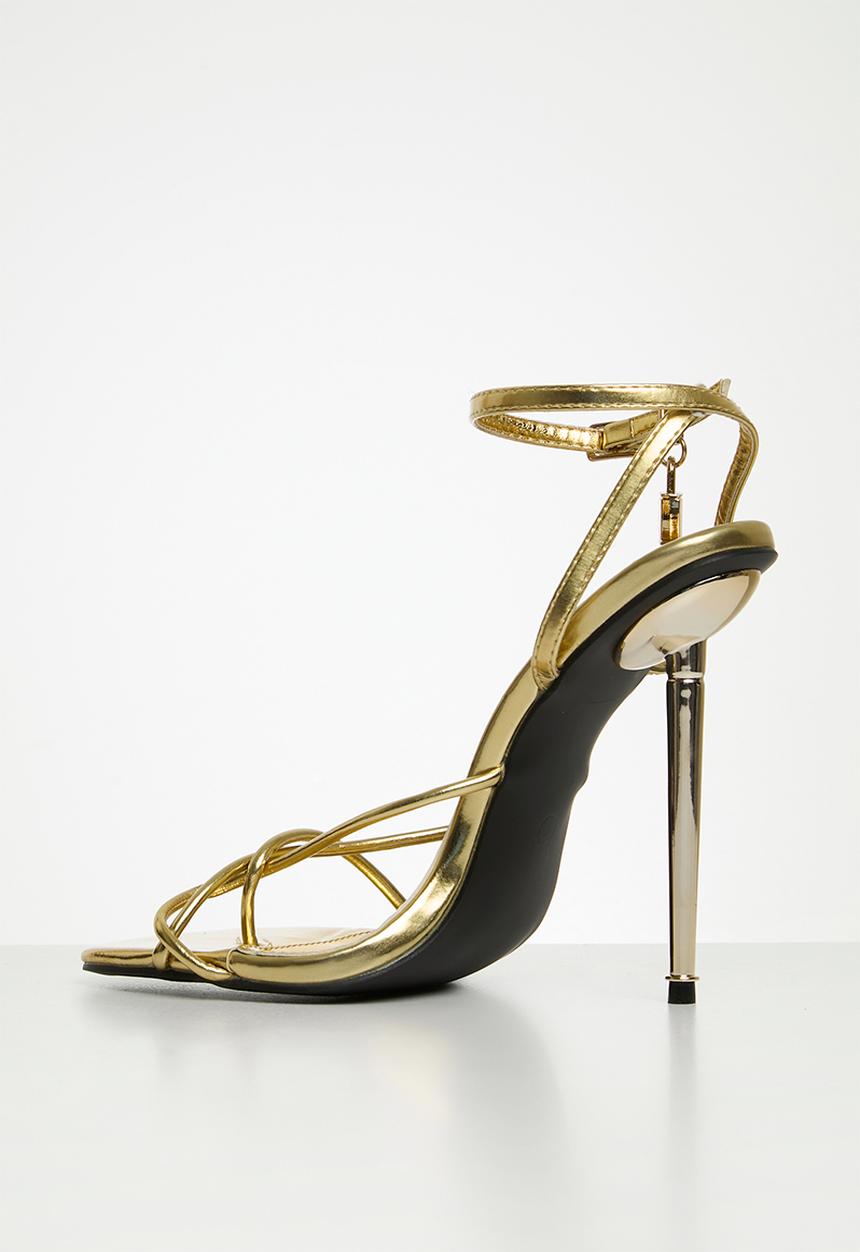 Public Desire - Tommy barely there stiletto - gold grain