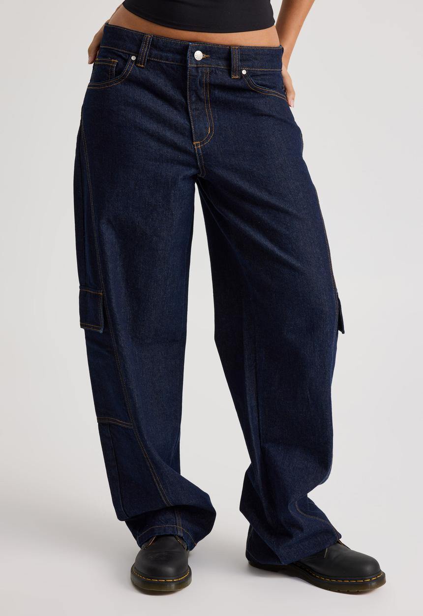 Factorie - Mid Rise Cargo Jean - Raw Indigo