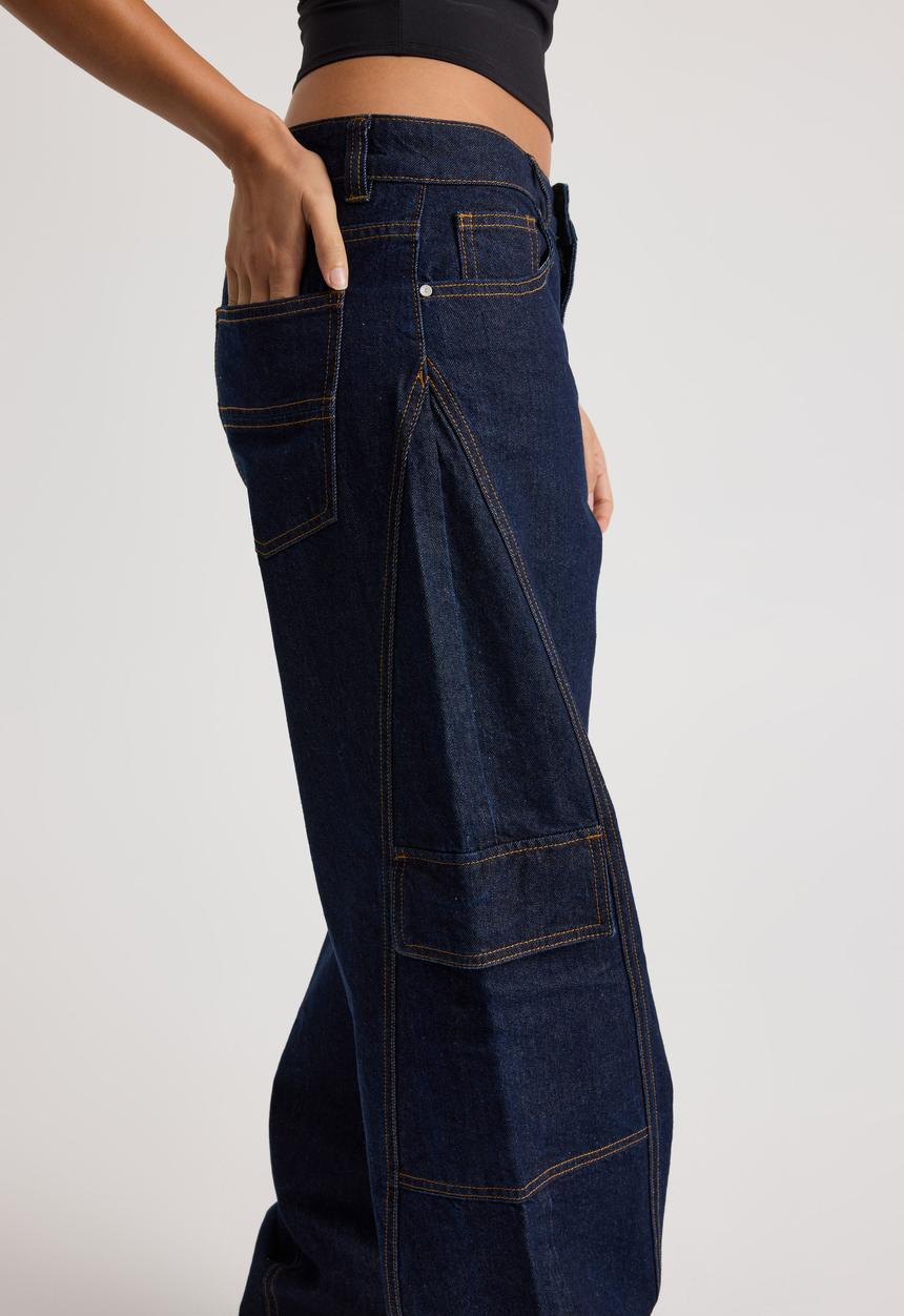 Factorie - Mid Rise Cargo Jean - Raw Indigo