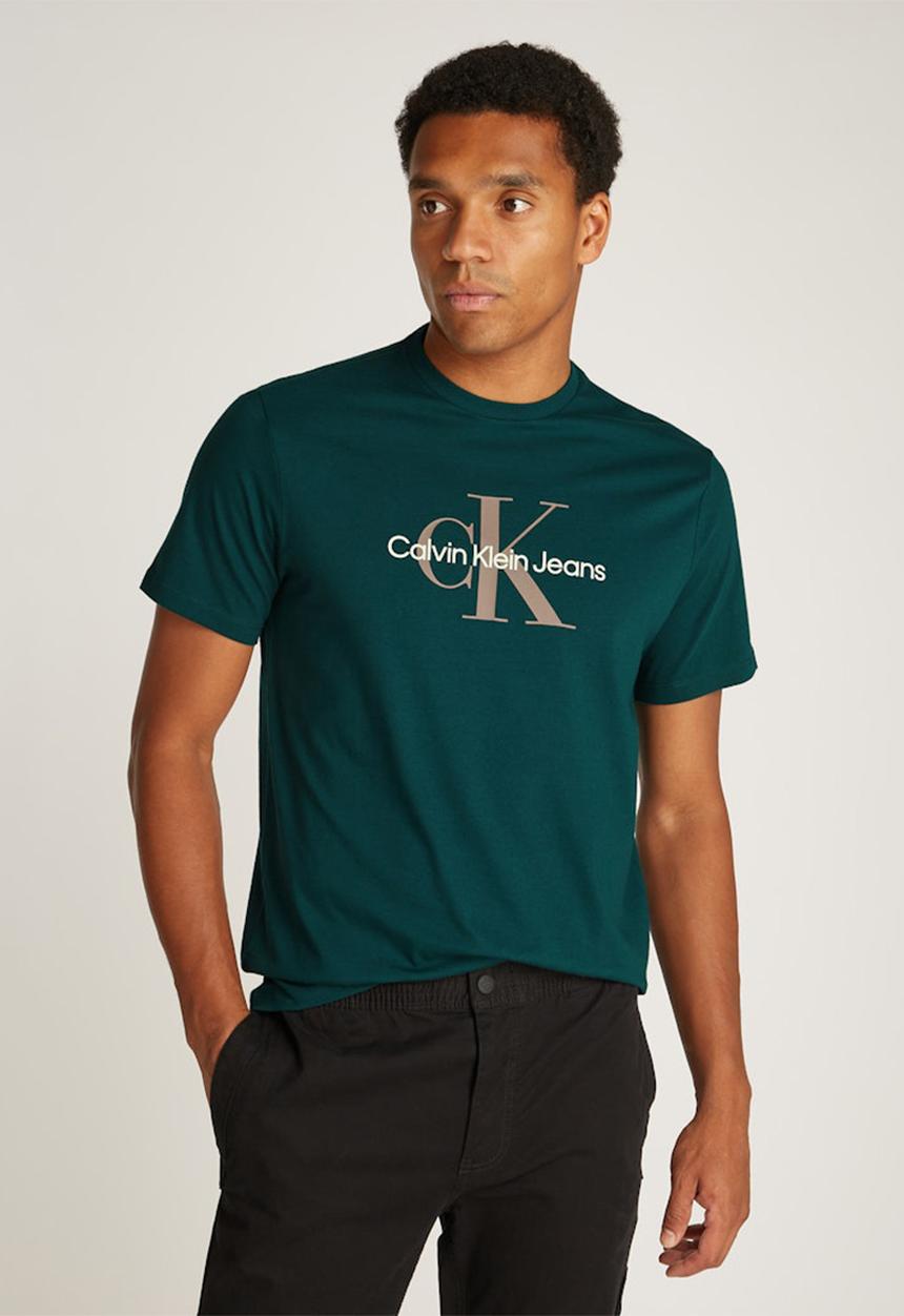 Calvin Klein - Ss hero monogram tee 30s eu opt - ponderosa pine