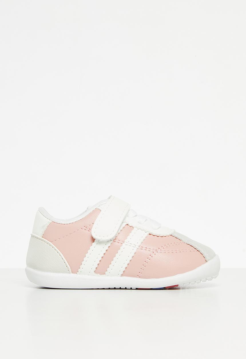 Pop Candy - Girls pu sneaker - pink & white