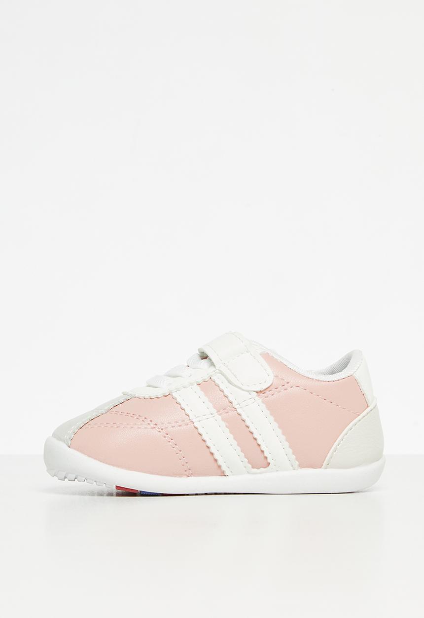 Pop Candy - Girls pu sneaker - pink & white