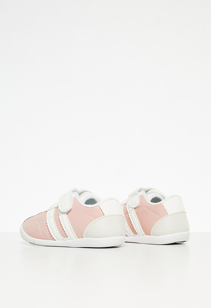 Pop Candy - Girls pu sneaker - pink & white