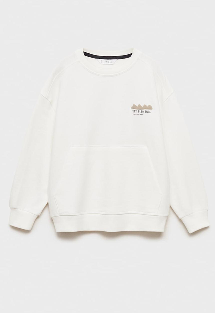 MANGO - Sweatshirt elements - natural white