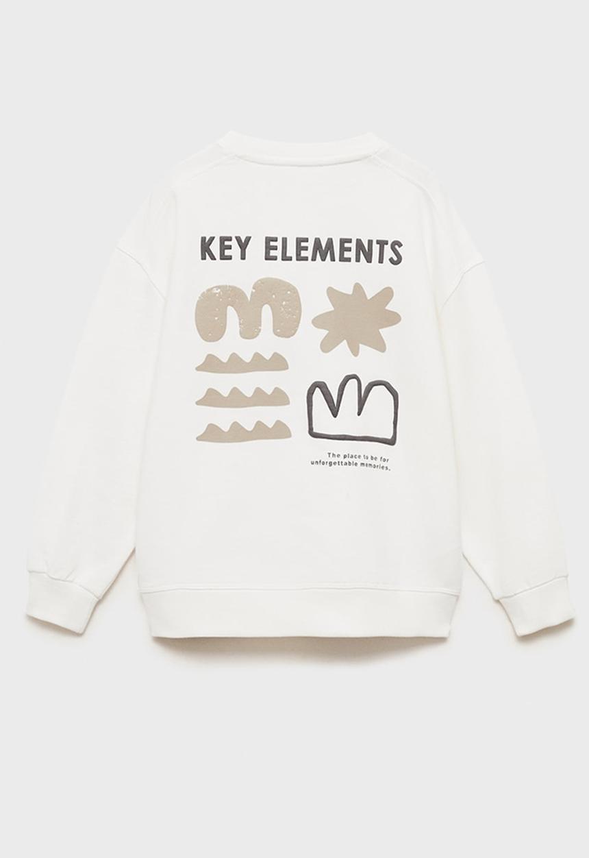 MANGO - Sweatshirt elements - natural white