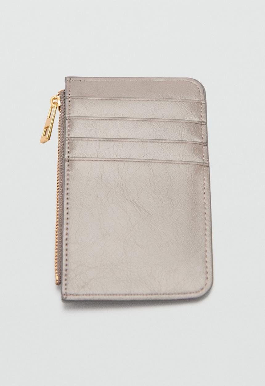 MANGO - Card holder m-- vale - grey