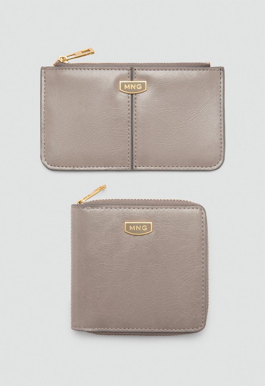 MANGO - Card holder m-- vale - grey