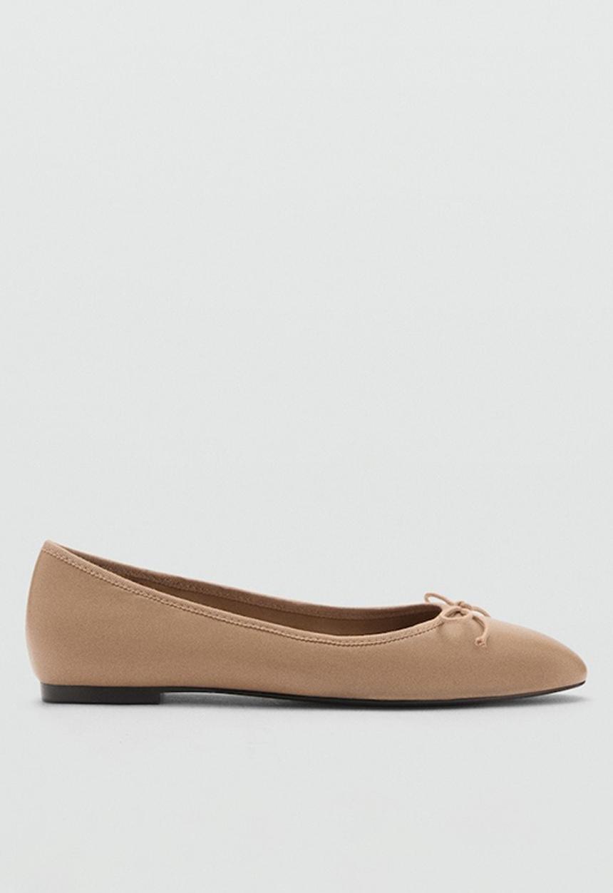 MANGO - Pova leather pump - medium brown