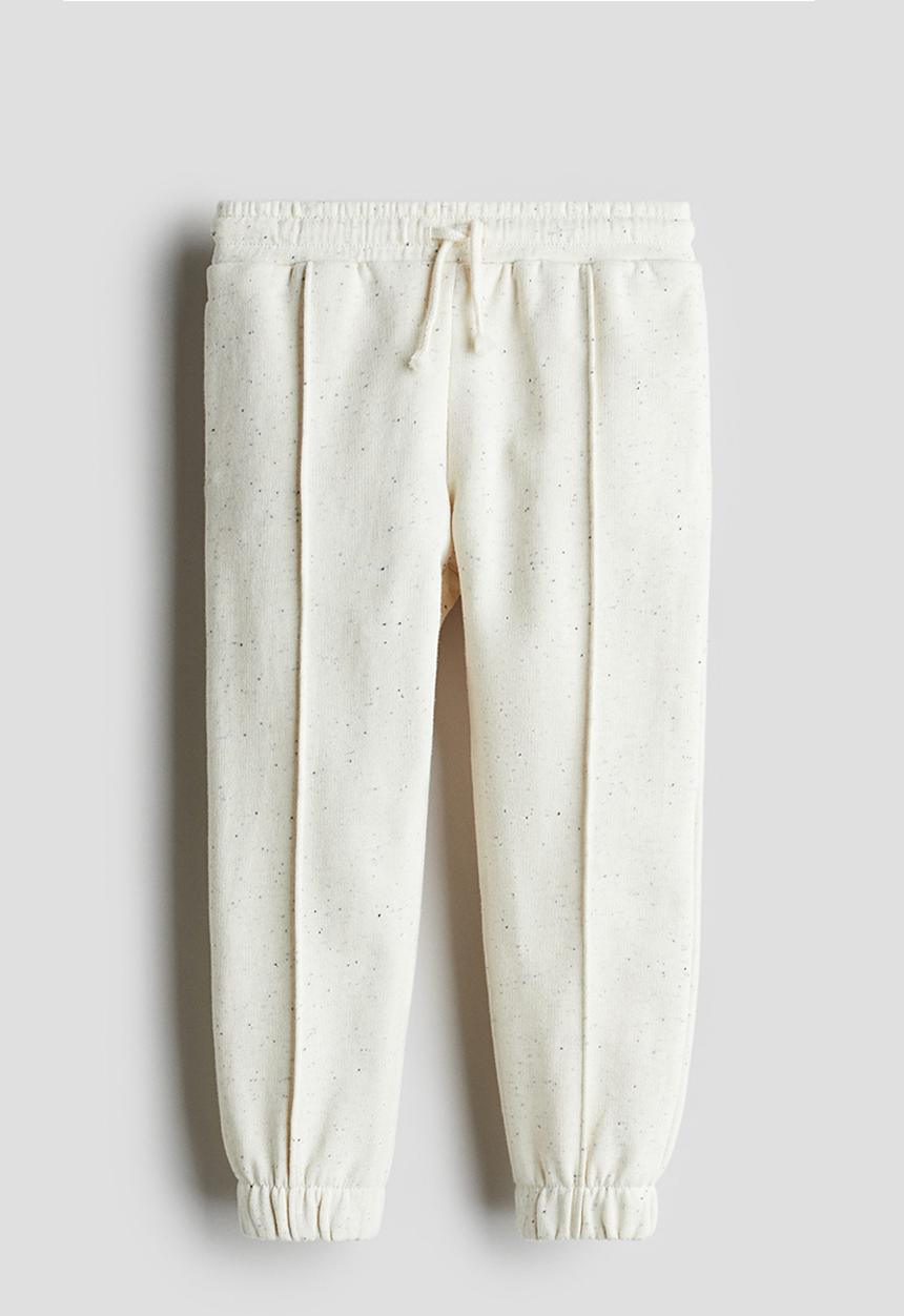 H&M - Crease-leg joggers - light beige 
