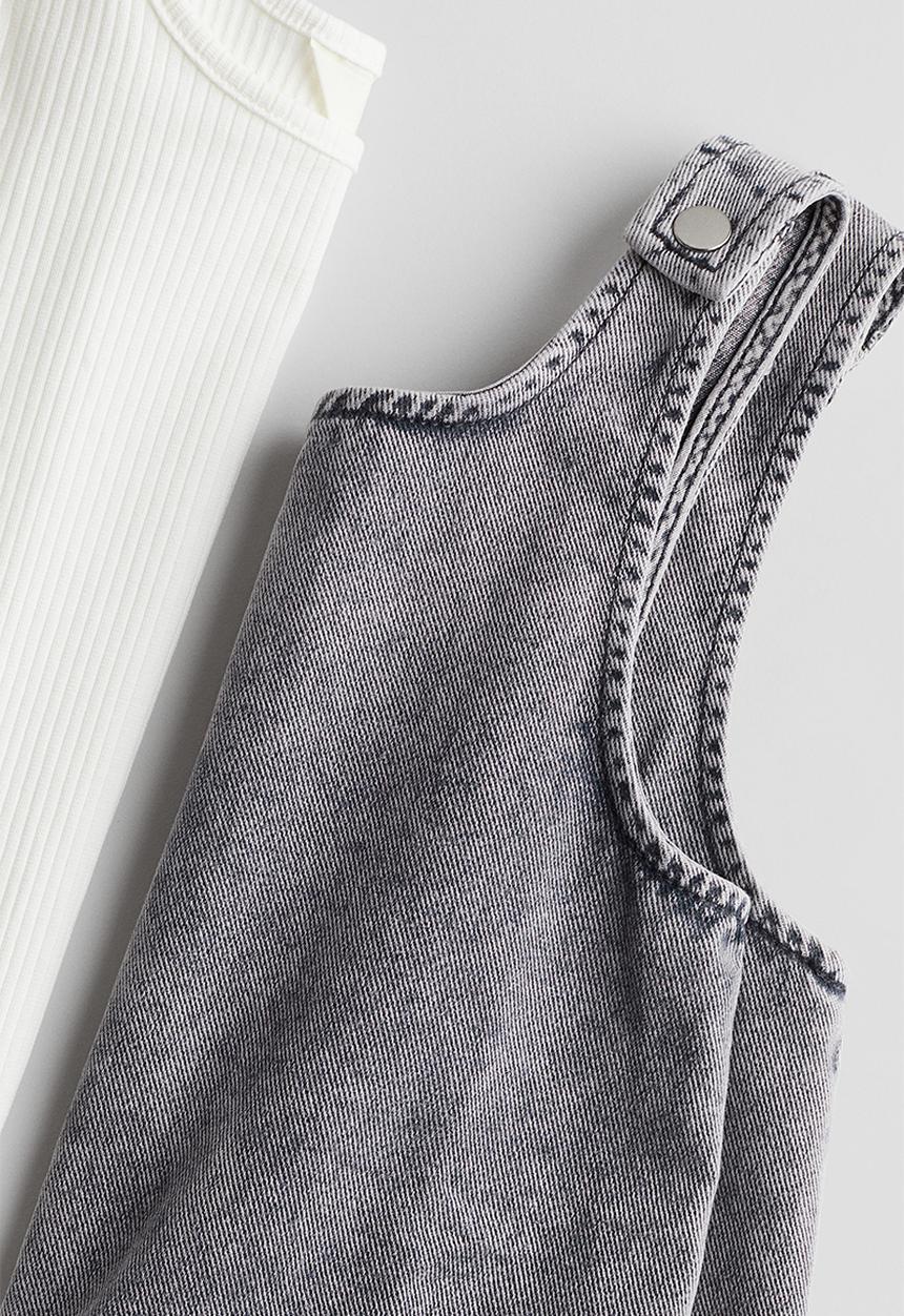 H&M - 2-Piece dress and top set - denim grey/white