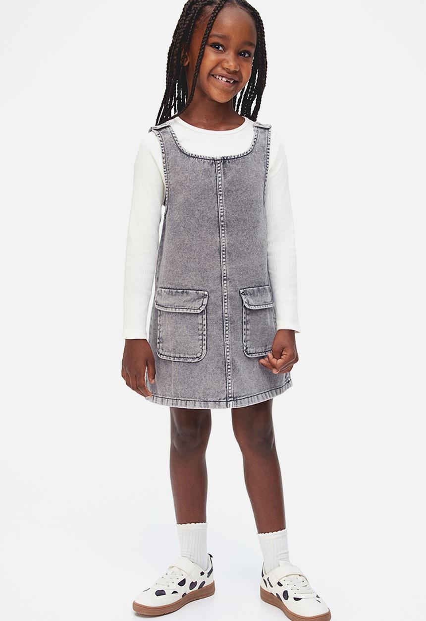 H&M - 2-Piece dress and top set - denim grey/white
