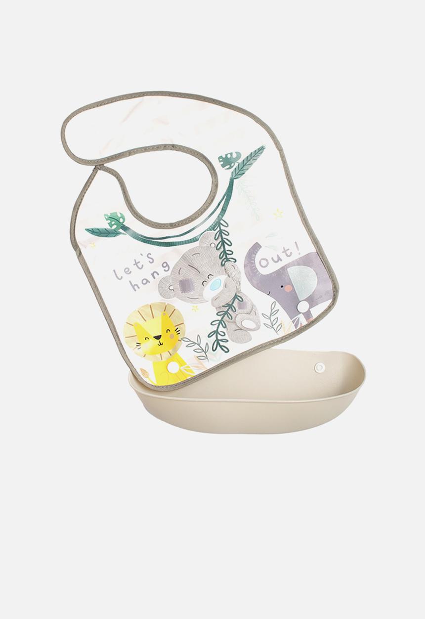 Character Group - Tiny tatty teddy baby catcher bib - grey