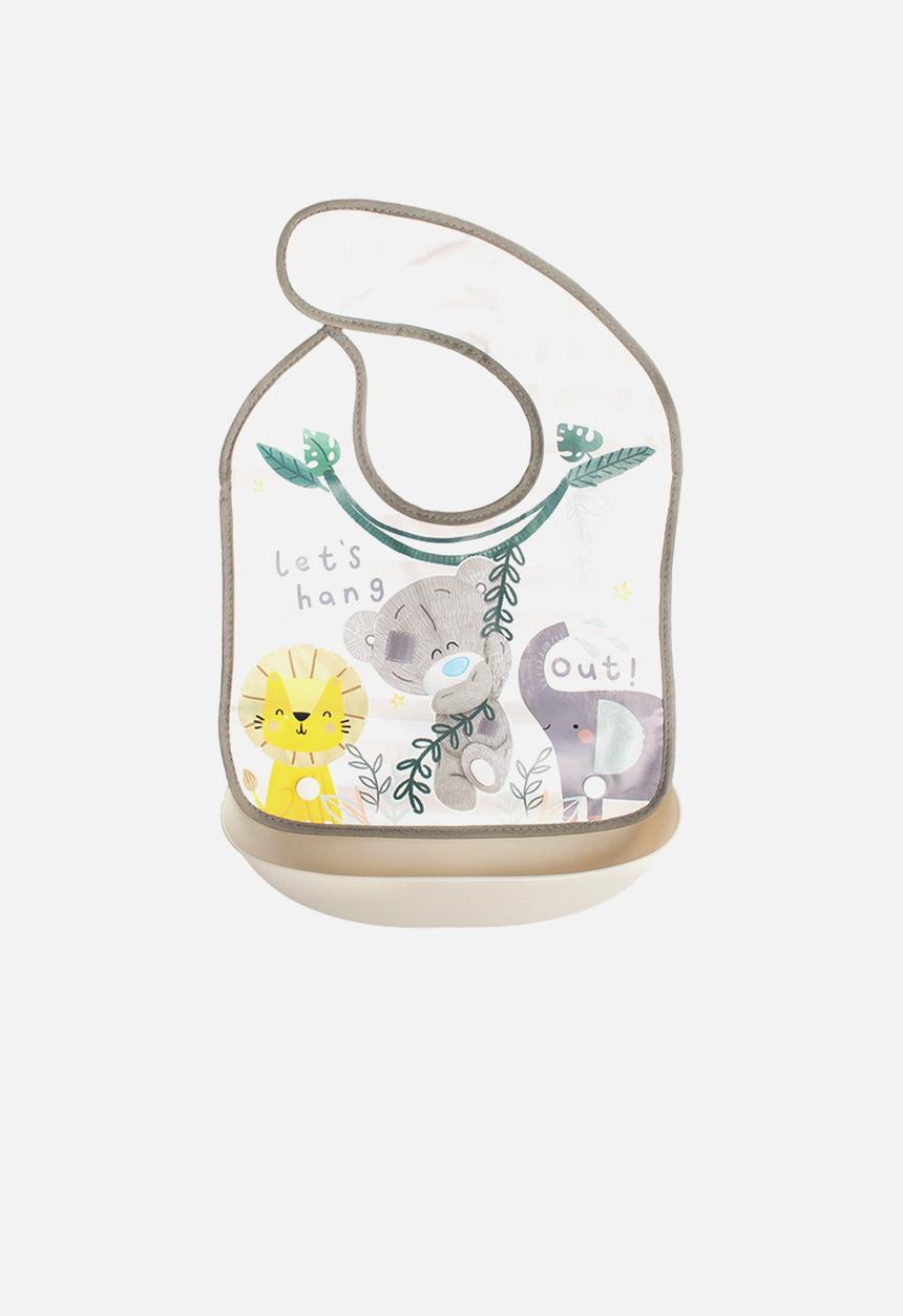 Character Group - Tiny tatty teddy baby catcher bib - grey