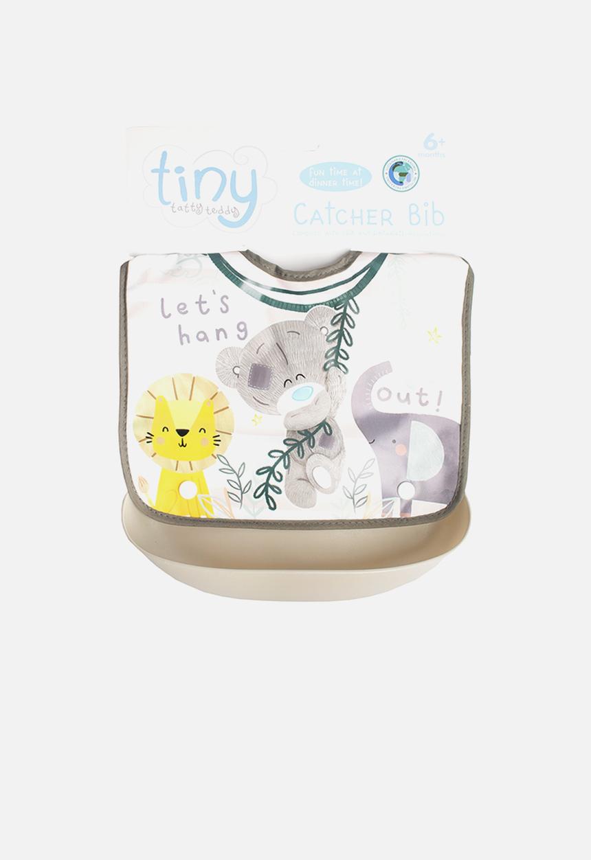Character Group - Tiny tatty teddy baby catcher bib - grey