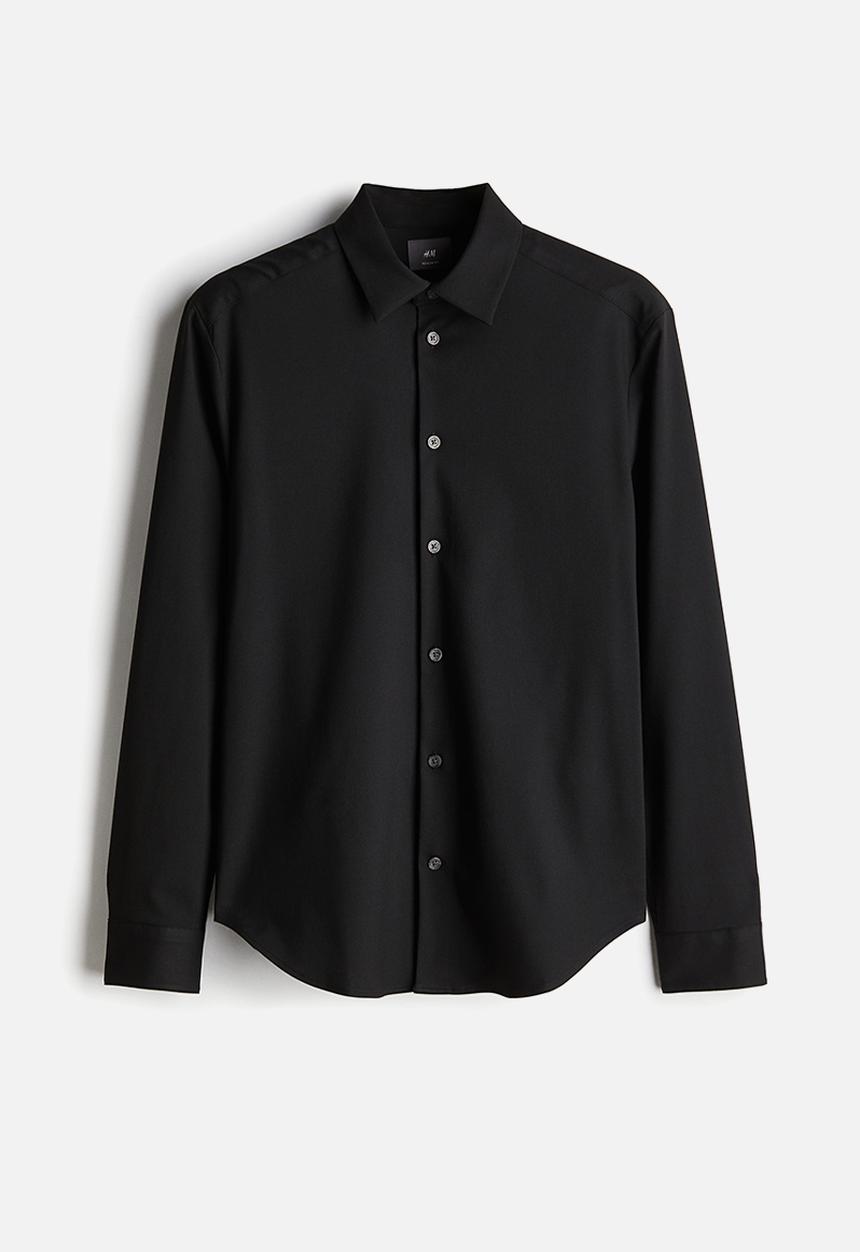 H&M - Regular fit twill shirt - black