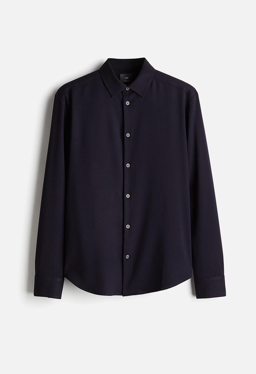 H&M - Regular fit twill shirt - navy blue