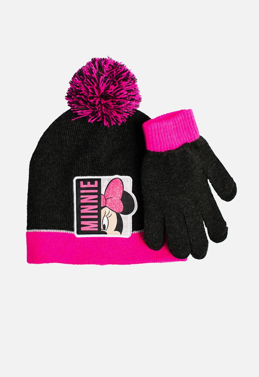 Character Group - Minnie beanie & glove - black