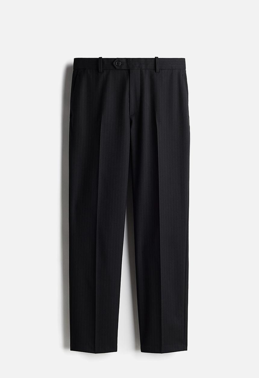 H&M - Regular fit suit trousers - dark grey pinstriped