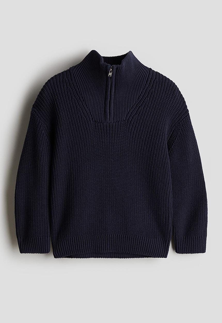 H&M - Zip-top jumper - navy blue